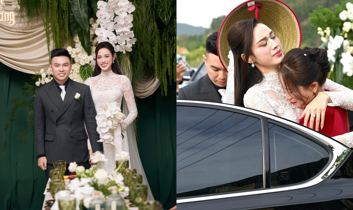 Cập nhật toàn bộ đám cưới của Đỗ Thị Hà cùng chồng doanh nhân: Chú rể liên tục lau nước mắt cho vợ