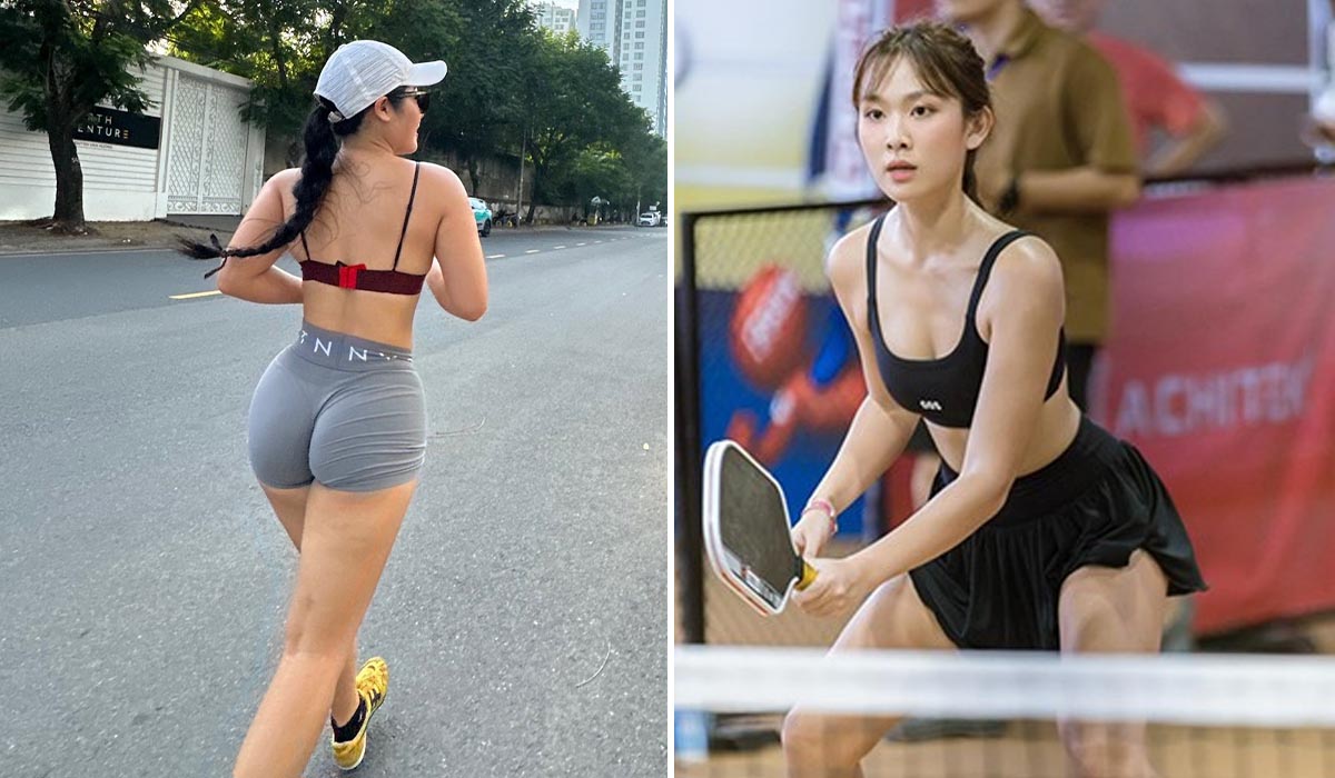 Sau hot girl \'vén váy\' chơi pickleball, xuất hiện gymer \'thả rông\' khiến làng thể thao náo loạn