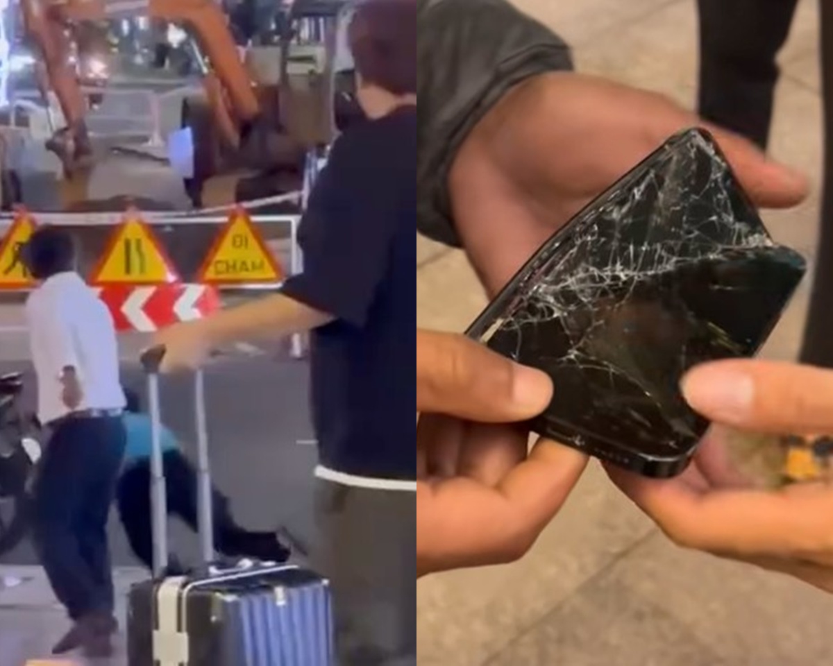Clip ghi lại chi tiết hình ảnh nam tài xế taxi công nghệ bị đánh đập giữa đường tại Nha Trang
