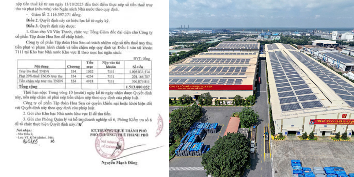 Lộ sai phạm thuế, Tập đoàn Hoa Sen bị \'tuýt còi\', phạt và truy thu hơn 1,5 tỷ đồng