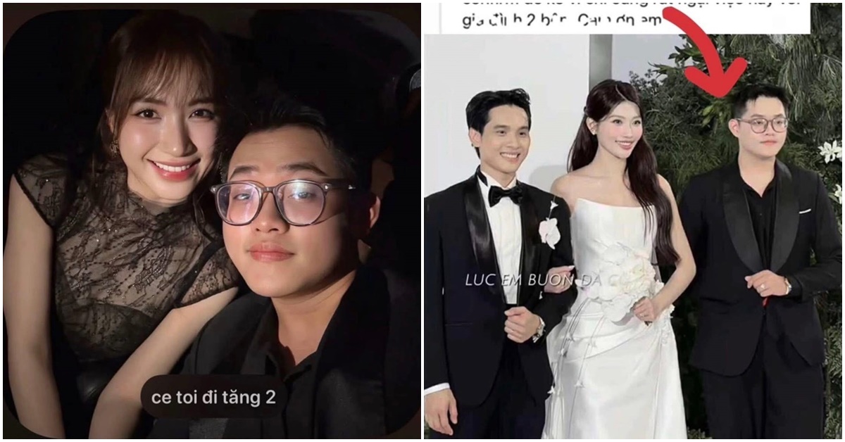 Rộ danh t&iacute;nh nam thanh ni&ecirc;n tr&agrave; trộn v&agrave;o đ&aacute;m cưới Chế Nguyễn Quỳnh Ch&acirc;u, &lsquo;check in&rsquo; với loạt sao Việt để ph&ocirc;ng bạt