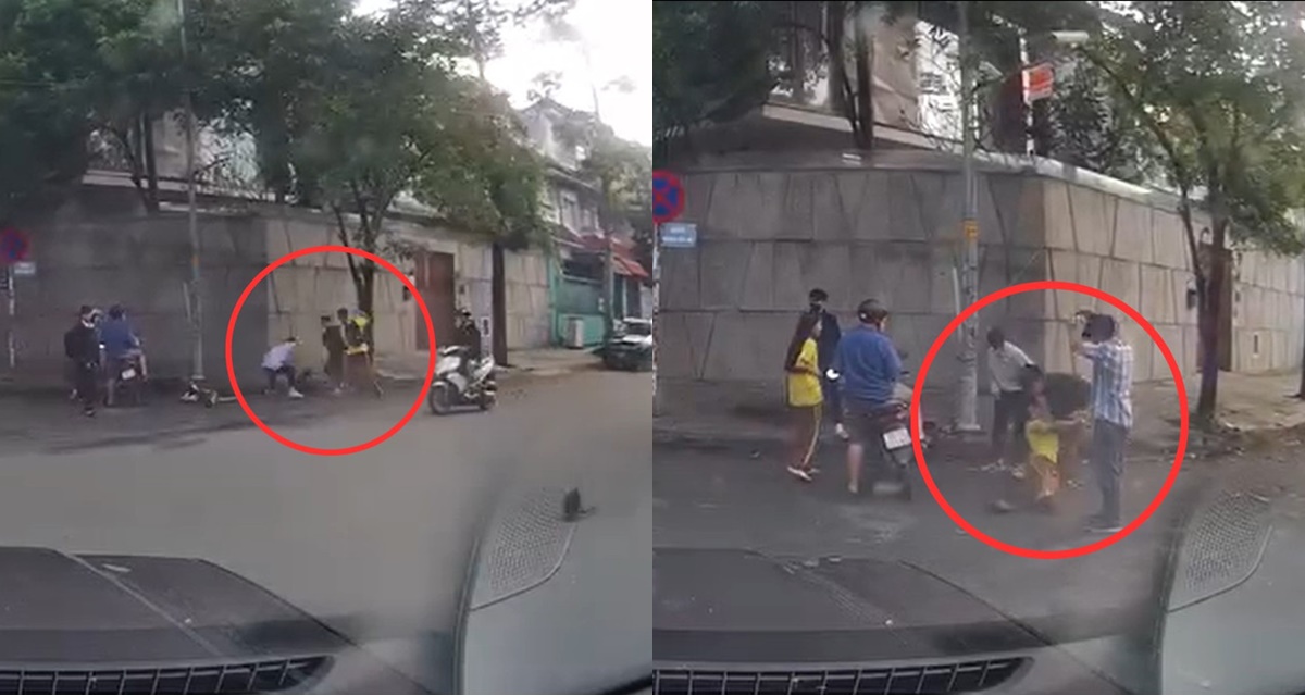 Camera ghi lại cảnh nhóm nam sinh đánh nhau dã man bên đường, 1 người bị co giật, công an vào cuộc