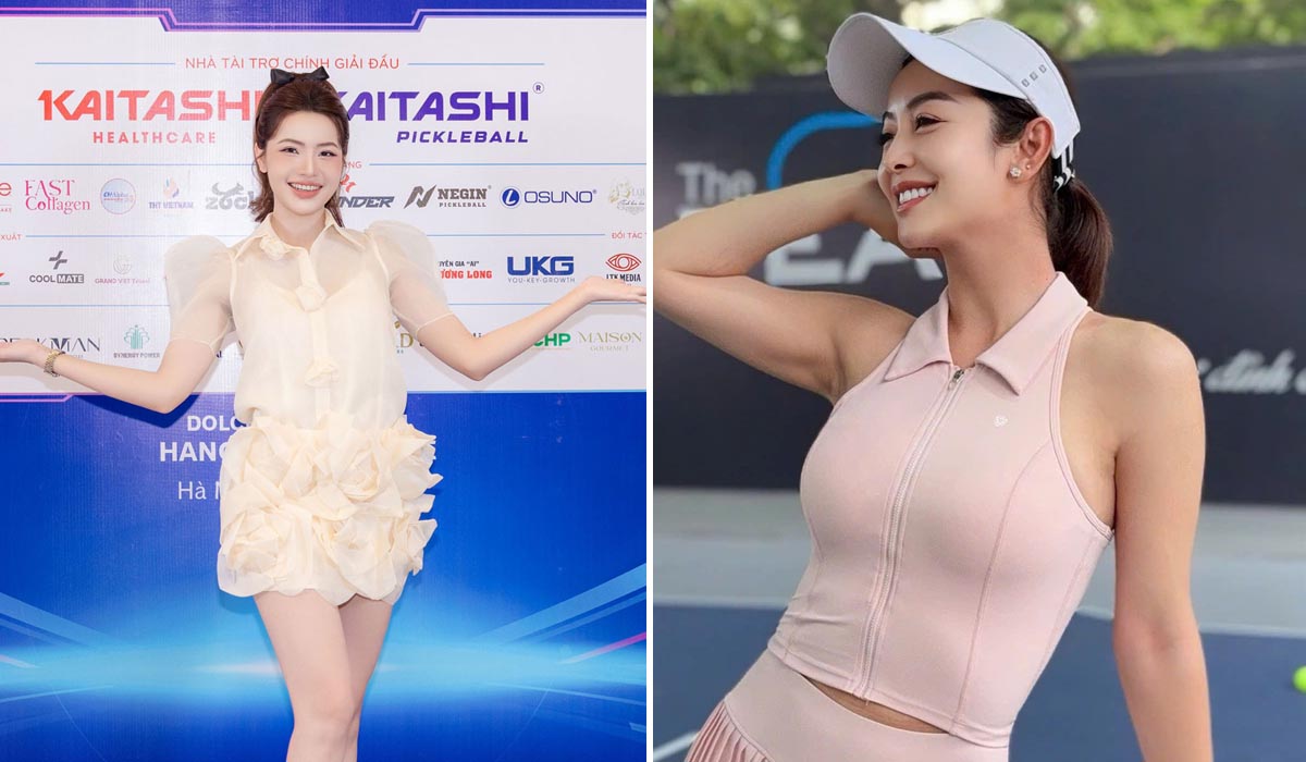 Tranh tài tại giải Pickleball, hoa hậu Jennifer Phạm, Ngọc Quỳnh lập tức chiếm spotlight cùng dàn sao