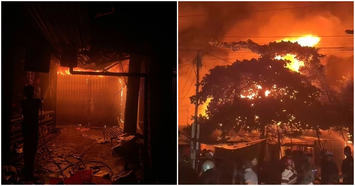 Hiện trường kinh hoàng vụ cháy chợ Bình Dương, 86 ki ốt bị thiệt hại nặng nề