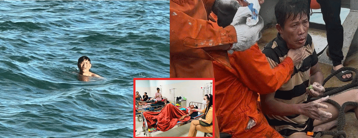 Vụ 3 người trôi dạt 48h trên biển: Tình hình sức khỏe hiện tại? Có nạn nhân bị cá rỉa vào da thịt?