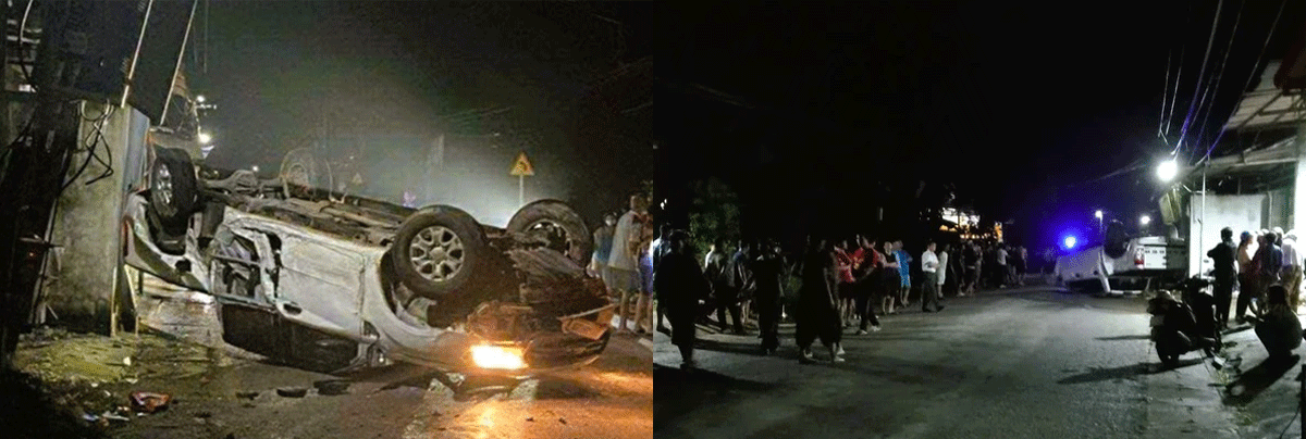  Ô tô bán tải lật ngửa, va vào vợ chồng giáo viên: 2 người thương vong, thông tin tài xế gây tai nạn?