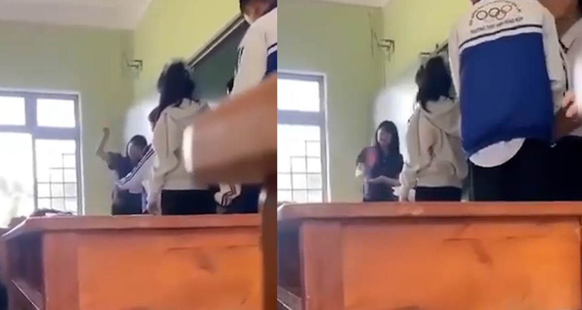 Xôn xao clip cô giáo cầm thước đánh học sinh vì làm bài sai, nhà trường hé lộ thông tin nóng