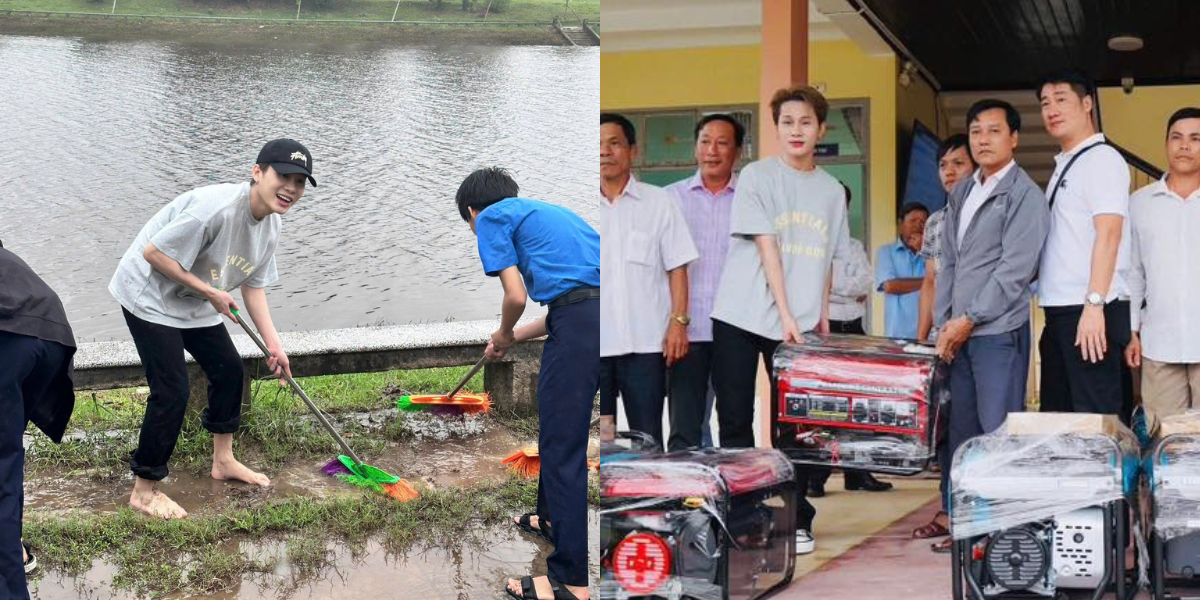 Xôn xao hình ảnh Jack - J97 đi từ thiện tại miền Trung sau thông tin tạm ngưng biểu diễn 9 tháng
