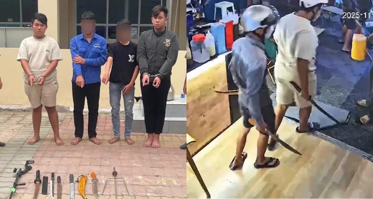 Bắt khẩn cấp 2 thiếu niên trong nhóm mang hung khí đập phá quán cà phê, nguồn cơn chỉ vì 1 câu nói