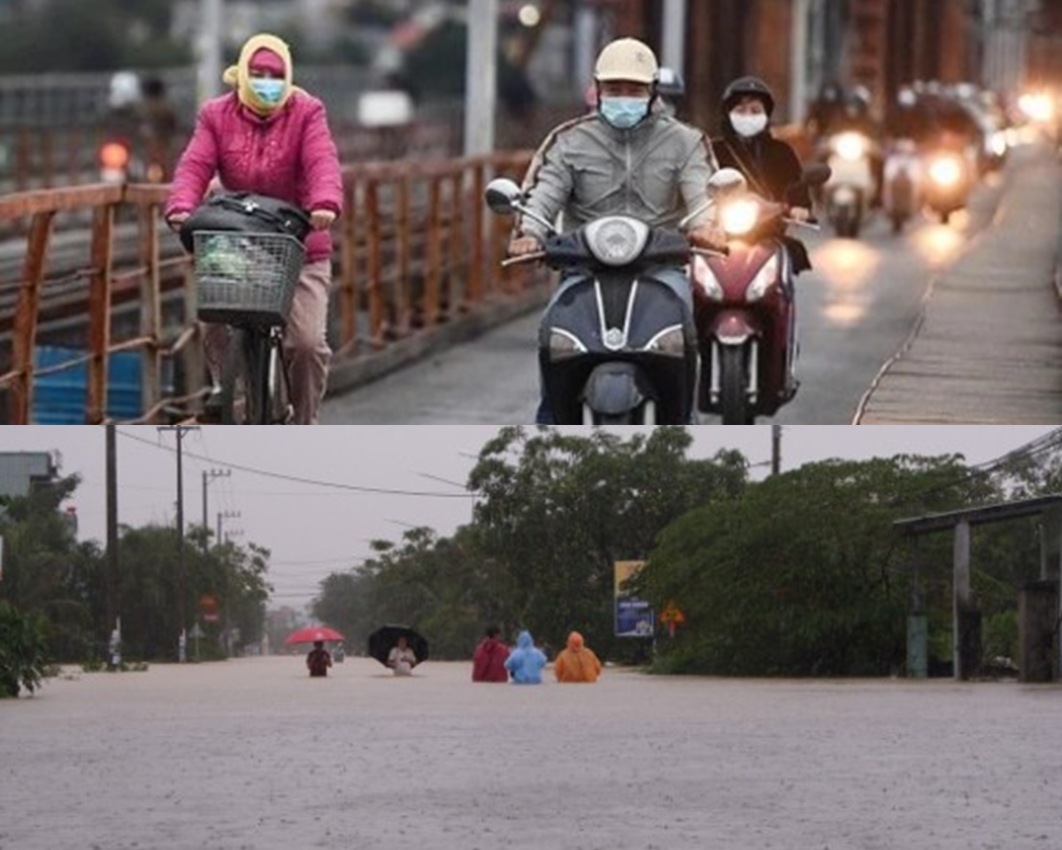 Từ đêm 15/11 miền Trung mưa lớn vượt mức dự báo trước đó, miền Bắc sắp đón không khí lạnh