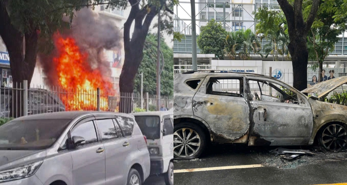 Hiện trường ô tô cháy trơ khung giữa khu Thảo Điền tại TPHCM: Công an vào cuộc điều tra nguyên nhân?