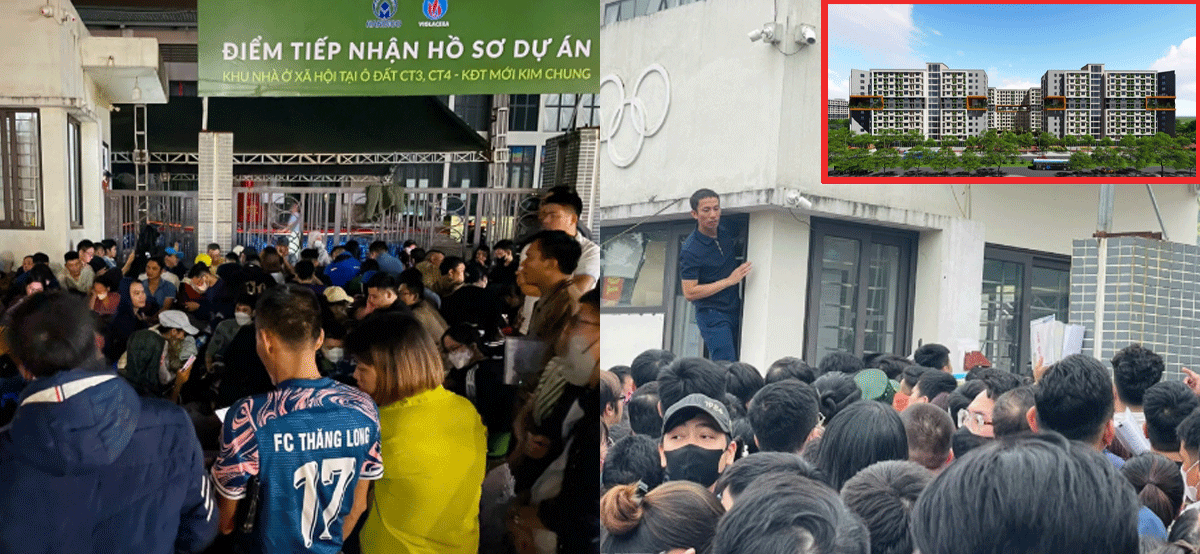 Cảnh tượng tranh chấp, cãi vã, chen lấn mua nhà ở xã hội tại Hà Nội: Có người ngất xỉu tại chỗ