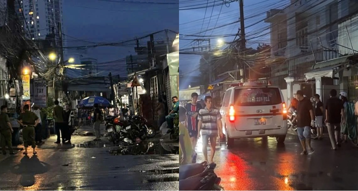 Hiện trường vụ 2 cậu cháu bị nhóm người truy sát ở TP.HCM, 1 người tử vong tại chỗ