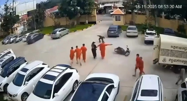 Clip tù nhân người Việt táo tợn dùng súng bỏ trốn ngay tại tòa án Campuchia, hé lộ về người phụ nữ bí ẩn tuồn súng vào