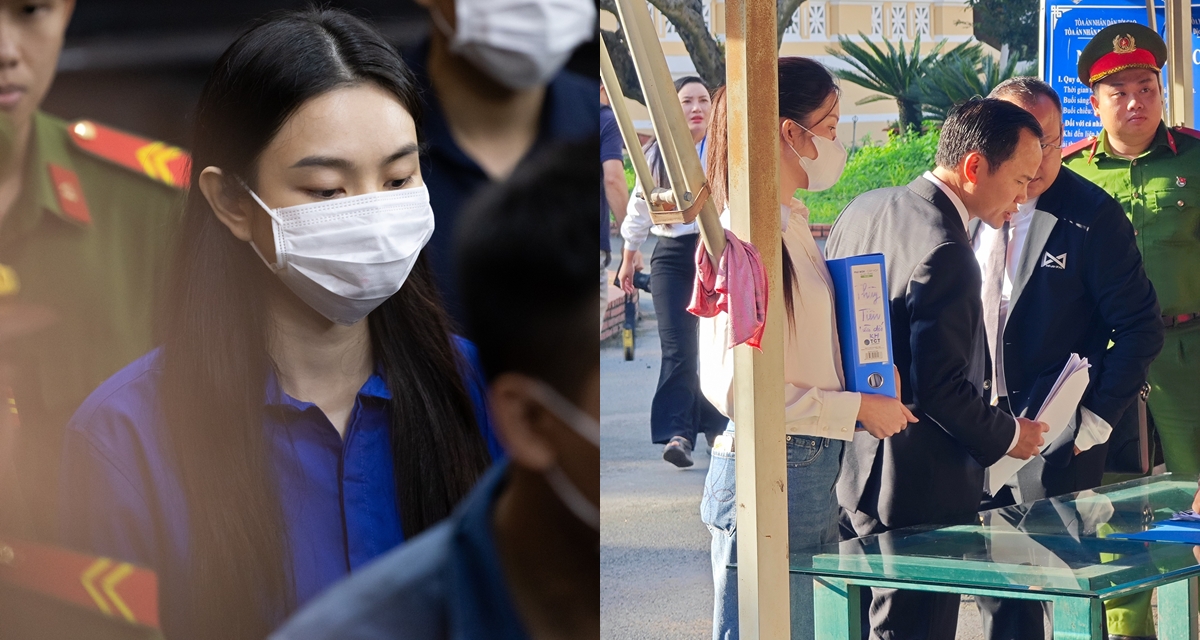 Chiếc hộp bí ẩn bạn thân Thùy Tiên mang đến phiên tòa, bên trên ghi 5 chữ đầy cay đắng