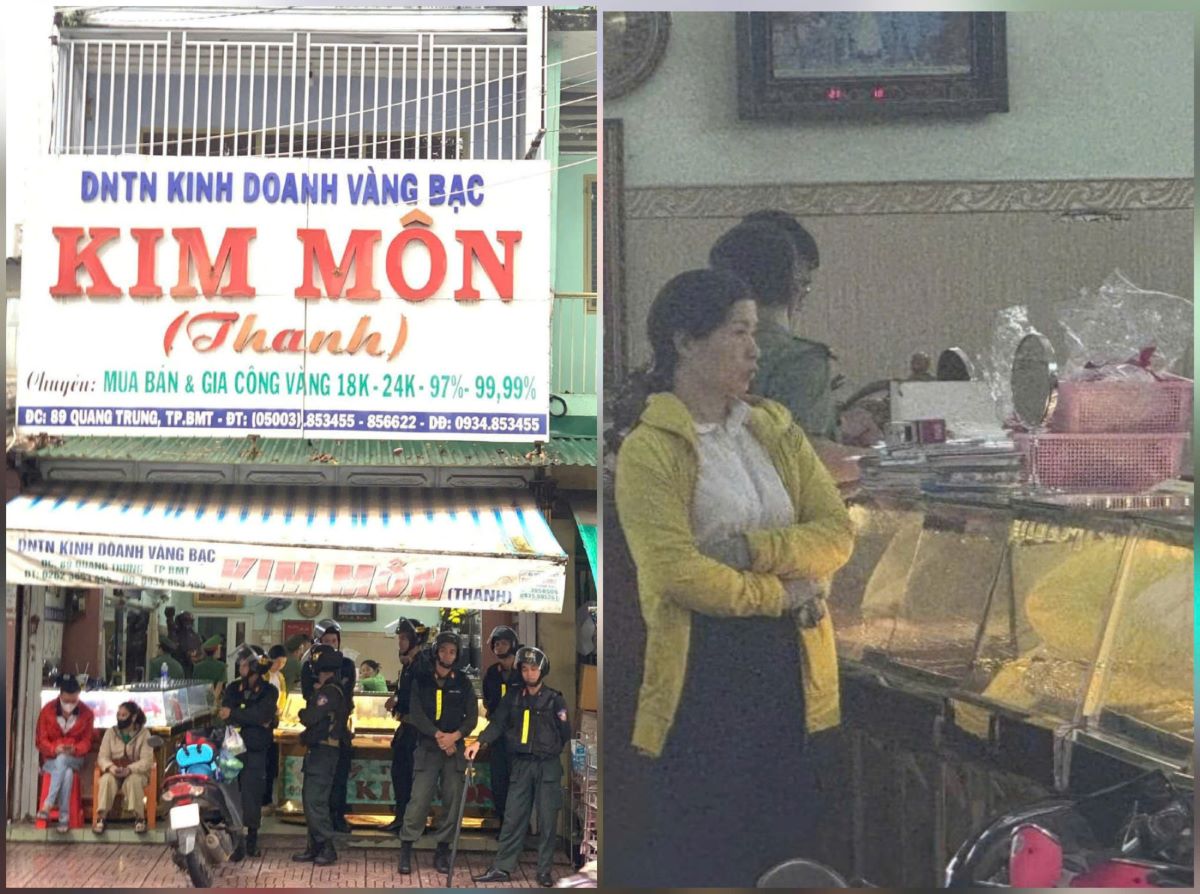 Nguyên nhân công an xuất hiện tại tiệm vàng nổi tiếng ở Kim Môn, Đắk Lắk