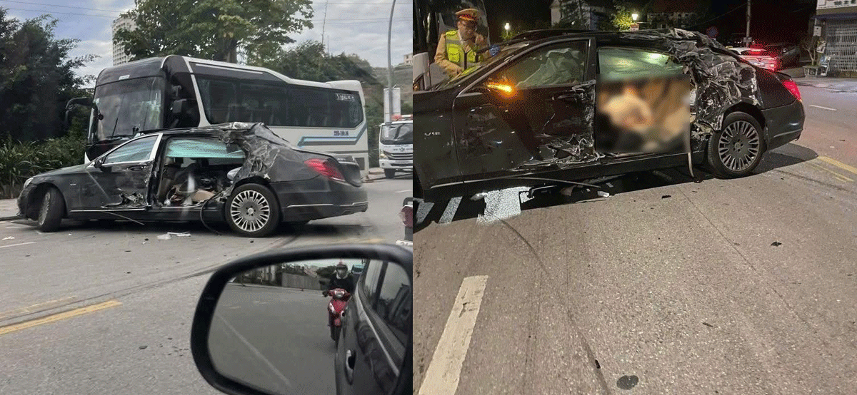 Camera ghi lại cảnh va chạm kinh hoàng giữa xe khách và xe Maybach S600: 1 người tử vong