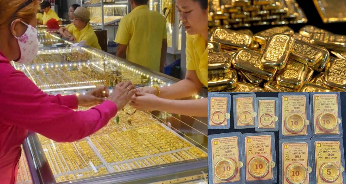 Giá vàng 23/11 ‘bùng nổ’: Vàng miếng tăng mạnh, vàng nhẫn SJC điều chỉnh trái chiều, vàng thế giới khó theo kịp