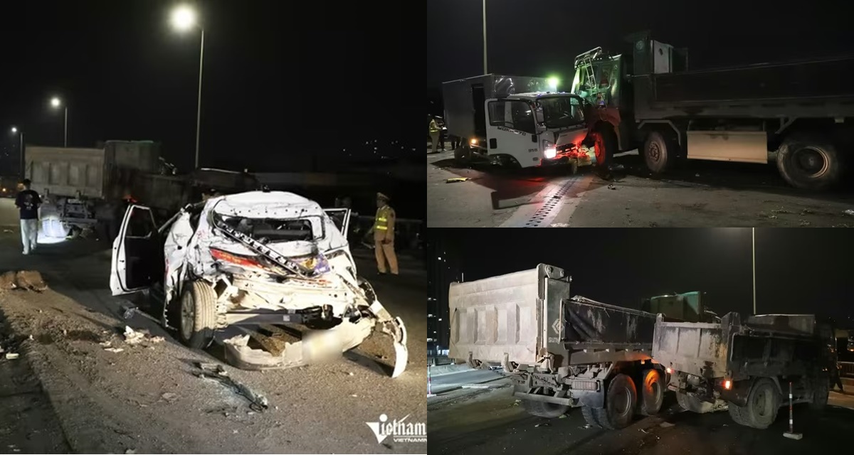 Hiện trường tan hoang vụ xe tải tông loạt xe ở vành đai 3 trên cao, hé lộ kết quả đo nồng độ cồn