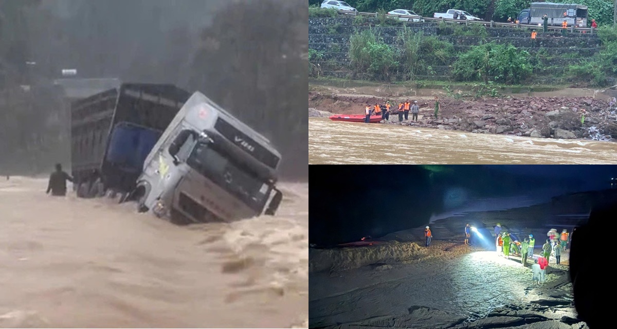 Khóc nghẹn giây phút tìm thấy tài xế xe đầu kéo bị lũ cuốn trôi, gia đình nhận diện qua 1 chi tiết