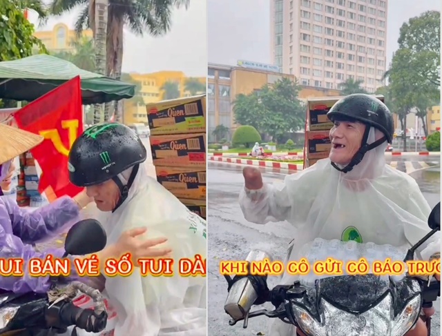 Cụ ông bán vé số ‘cõng’ mì đi cứu trợ, nói 1 câu làm cả đội thiện nguyện xúc động