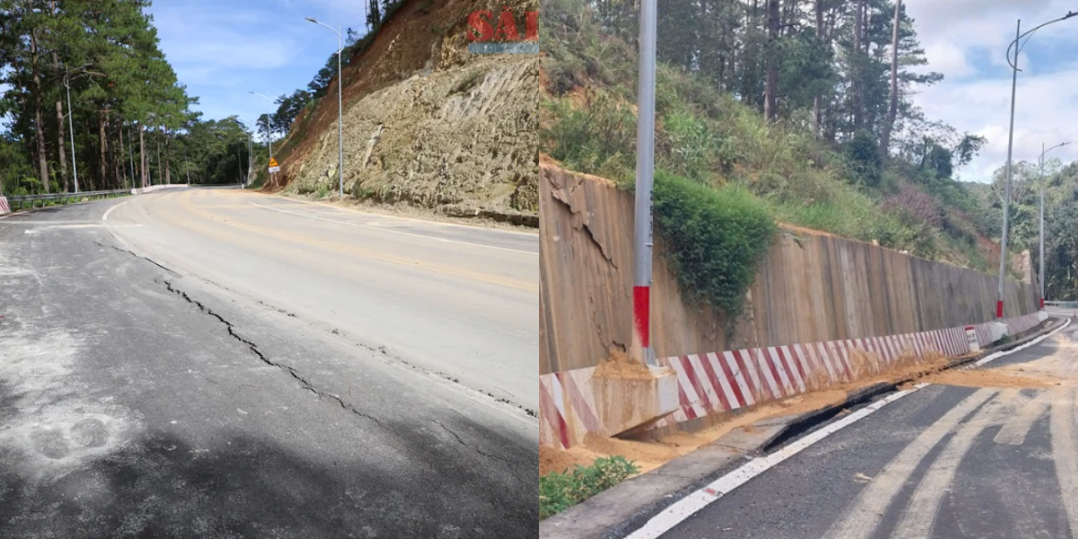 Đèo Prenn (Đà Lạt): Xuất hiện thêm điểm sạt trượt mới trước ngày thông xe dự kiến