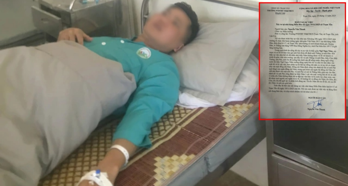 Vụ ẩu đả ngay trong tiệc 20/11: Lời khai trái ngược của hiệu trưởng và thầy giáo, hé lộ nguyên nhân mâu thuẫn