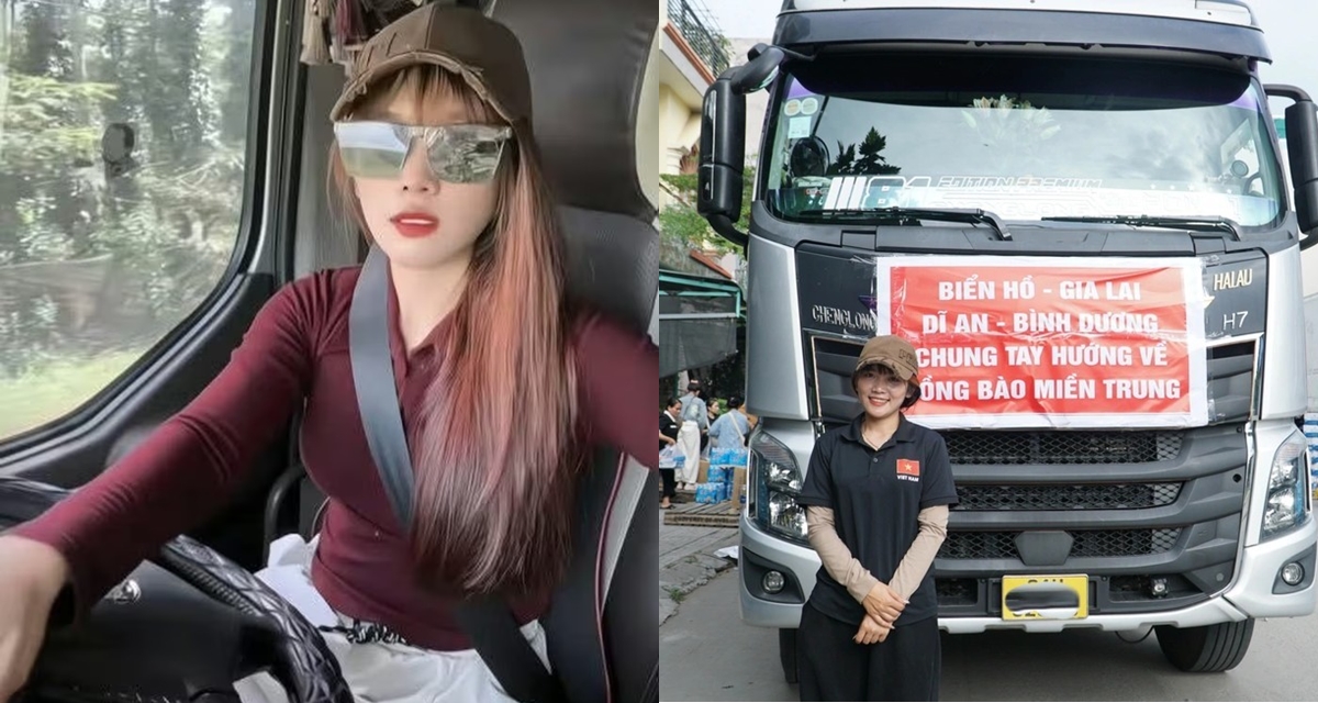 Cô gái 25 tuổi lái xe tải chở 34 tấn đồ cứu trợ cho miền Trung: Giúp bà con còn hơn kiếm tiền
