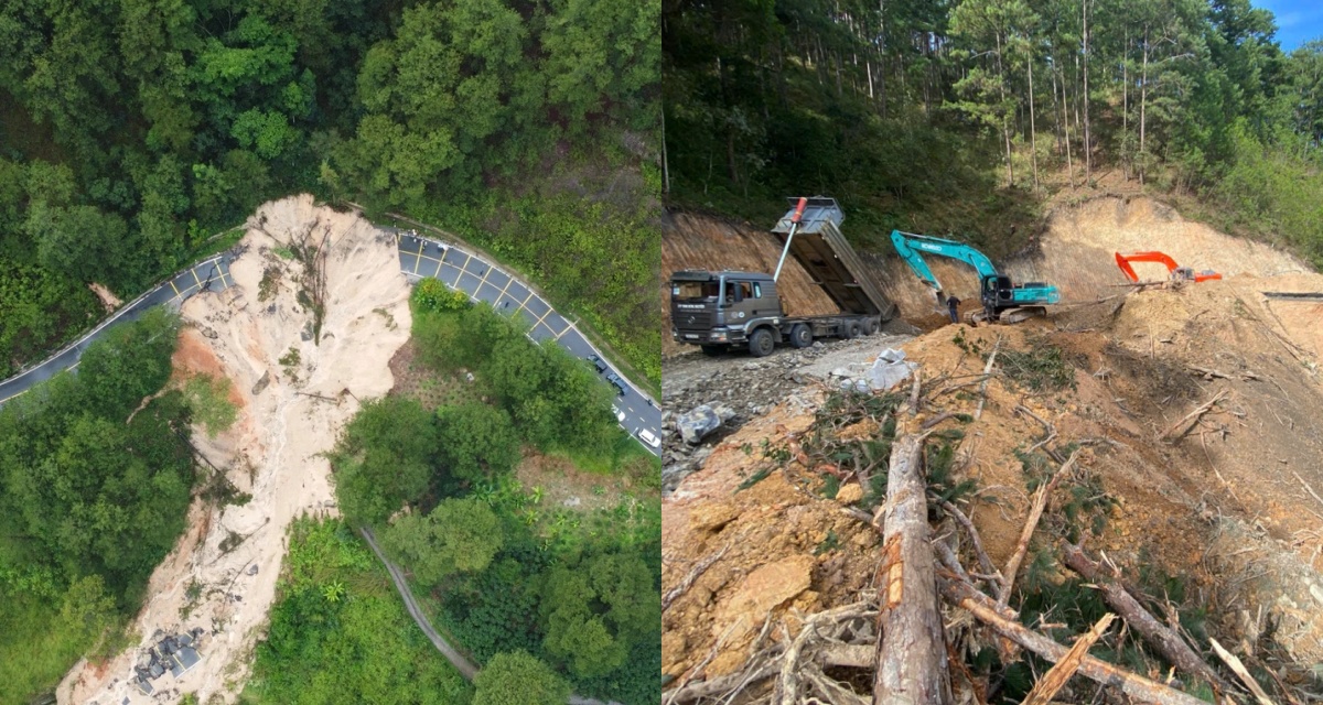 Thông báo tình huống khẩn cấp tại đèo Mimosa Lâm Đồng sau vụ sạt lở nghiêm trọng, dự kiến ngày thông xe