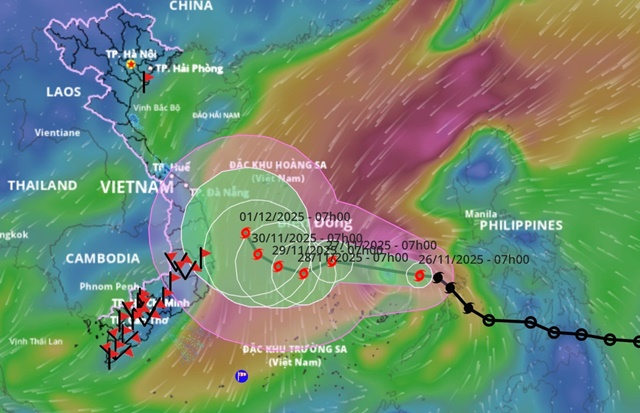 Diễn biến mới bão sỗ 15 (Koto): Có thể xảy ra kịch bản xấu, bão đi thẳng vào Gia Lai, Khánh Hòa
