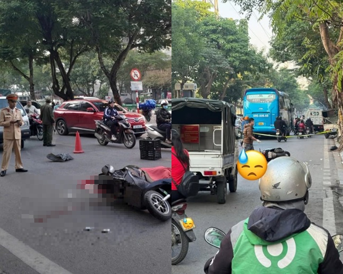 Hà Nội: Một sinh viên tử vong thương tâm do va chạm với xe khách ở Kim Ngưu, lộ hiện trường ám ảnh