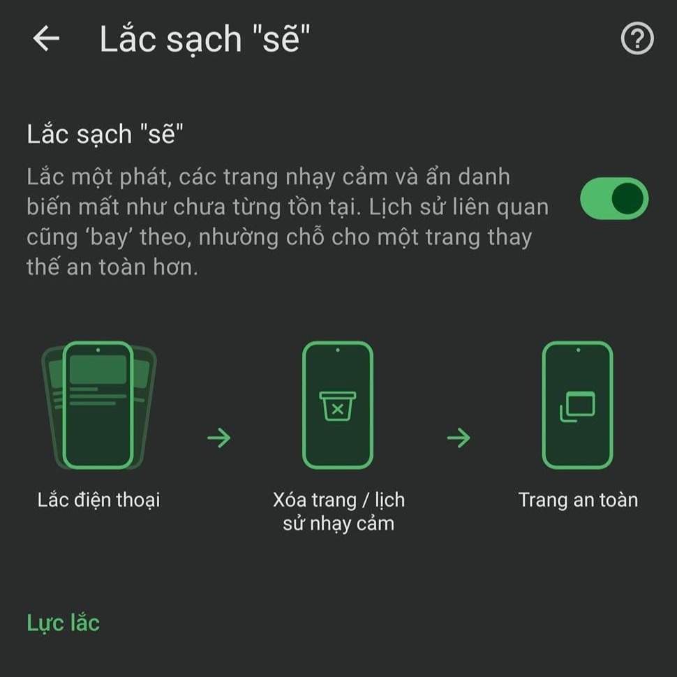 Cốc Cốc ra mắt t&iacute;nh năng g&acirc;y sốt: Lắc điện thoại, x&oacute;a sạch web nhạy cảm sạch sẽ trong t&iacute;ch tắc!