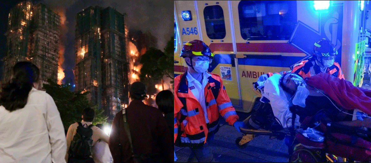 Cơ quan chức năng thông tin nóng nguyên nhân đám cháy ở Hong Kong lan rộng khắp 8 toà chung cư