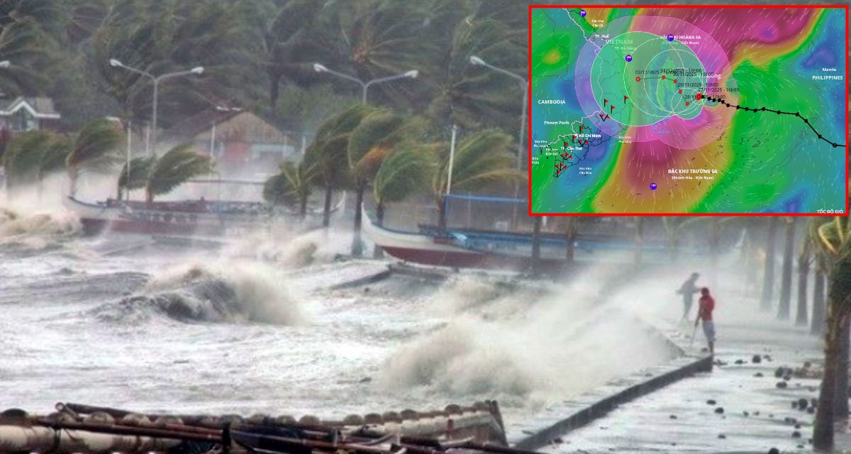Bão số 15 Koto liên tục đổi hướng trên Biển Đông, miền Trung nguy cơ gió mạnh sóng cao