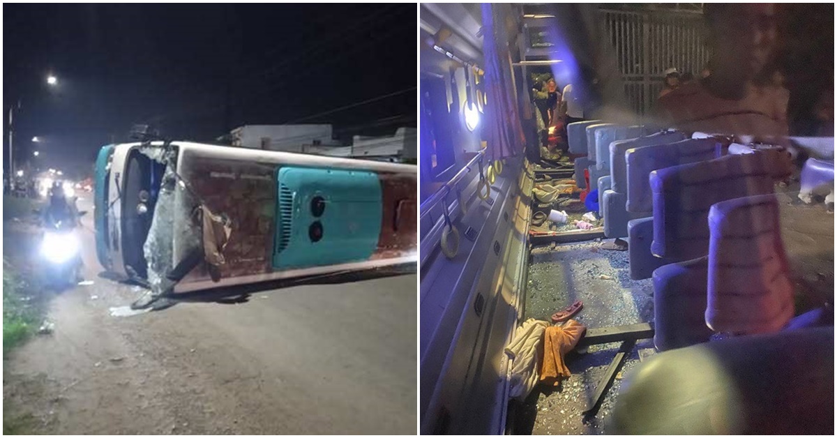 Nguyên nhân vụ lật xe chở công nhân ở Tây Ninh, 10 người mắc kẹt trong xe được giải cứu đưa đi viện