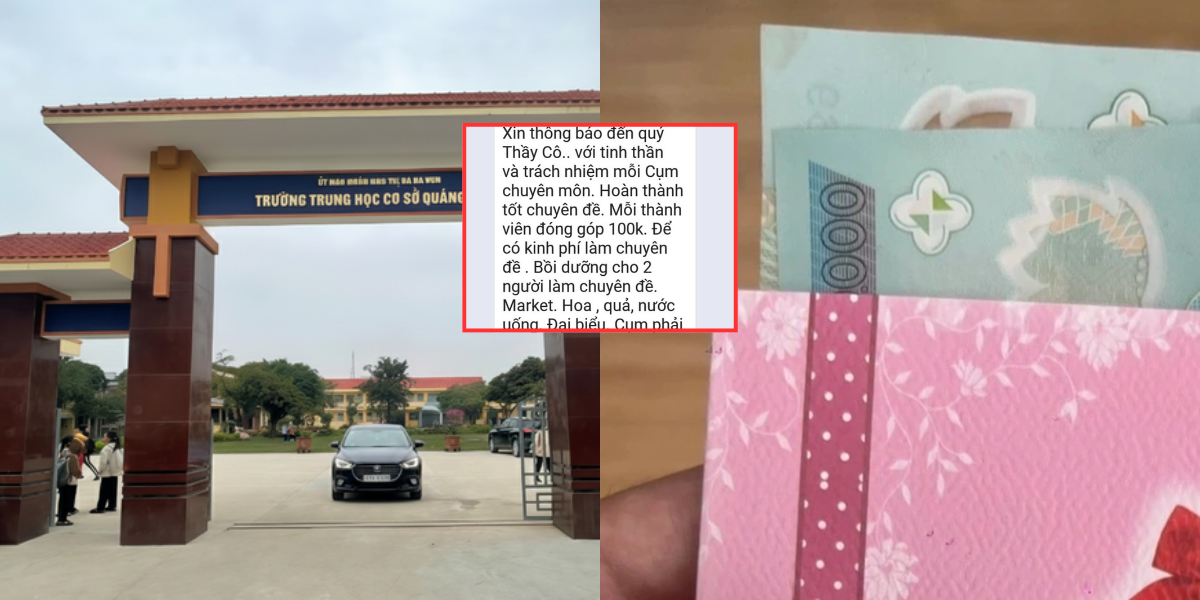 Vụ giáo viên phải đóng 100.000 đồng khi tập huấn tại Quảng Trị: Lãnh đạo trường lên tiếng