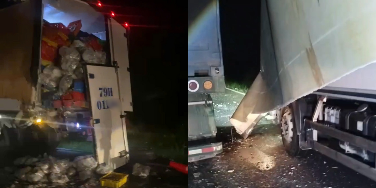 Hiện trường kinh hoàng vụ xe đầu kéo tông xe đông lạnh cao tốc Lâm Đồng: Công an làm rõ nguyên nhân vụ việc