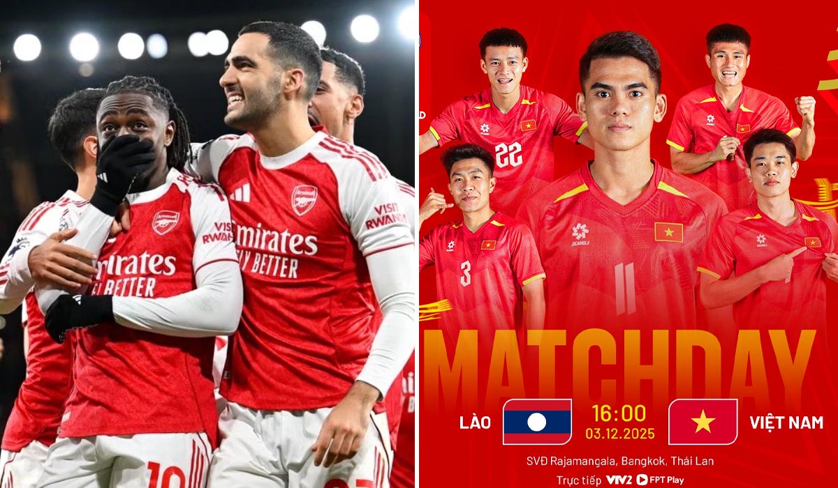 Kết quả bóng đá hôm nay: Ngoại hạng Anh có biến; U22 Việt Nam đại thắng trận mở màn SEA Games 33?