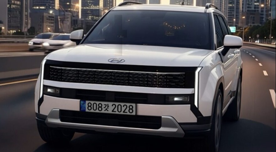 Santa Fe 2027 lại lộ ảnh mới, thay đổi lớn nằm ở phần đầu xe