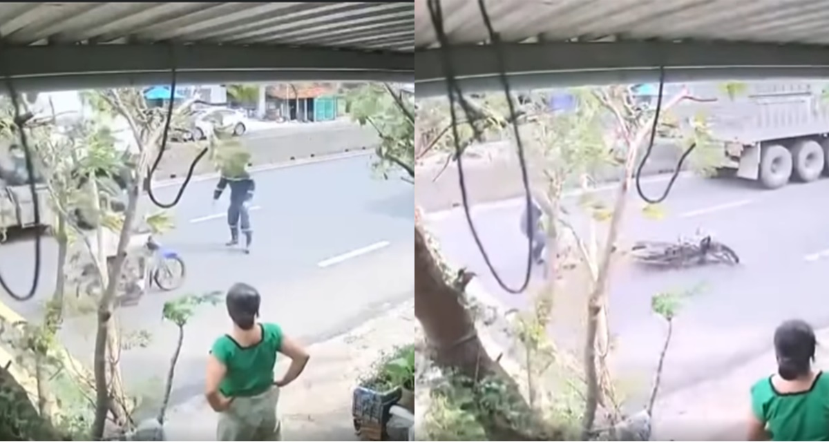 Thót tim khoảnh khắc chiến sĩ PCCC cứu nữ sinh trước bánh xe đầu kéo mất phanh tại Đắk Lắk