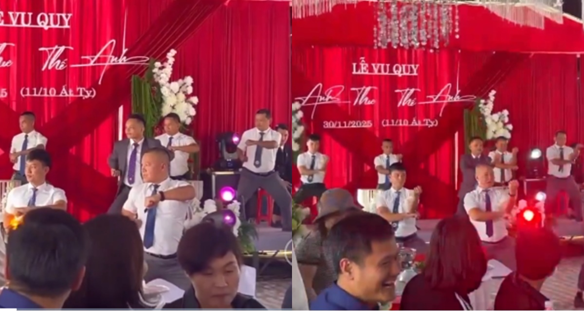 Hà Tĩnh: Bố cô dâu rủ bạn múa võ Karate ngay giữa đám cưới, chú rể theo dõi mà ‘toát mồ hôi’