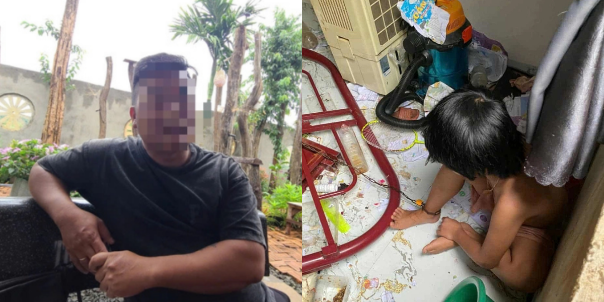 Phẫn nộ lý do người bố xích chân, nhốt 2 con trong phòng bẩn ở Đắk Lắk