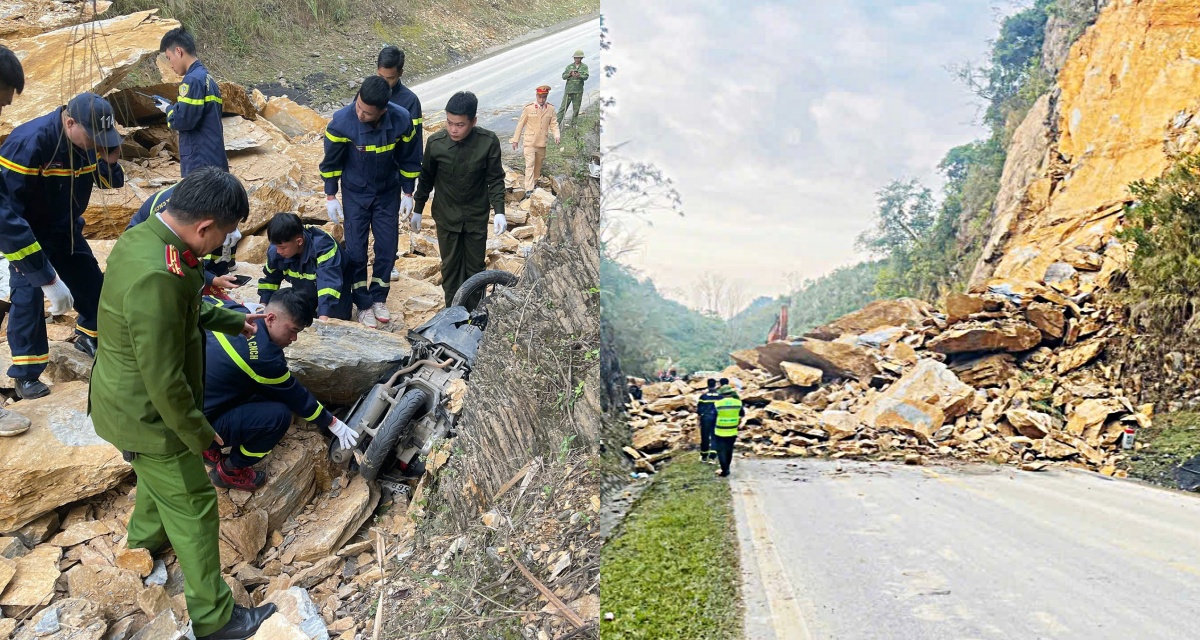 Khoảnh khắc t&igrave;m thấy nạn nh&acirc;n cuối c&ugrave;ng sau vụ sạt lở đất đ&aacute; ở đ&egrave;o Thung Khe: Qu&aacute; tr&igrave;nh t&igrave;m kiếm nghẹt thở
