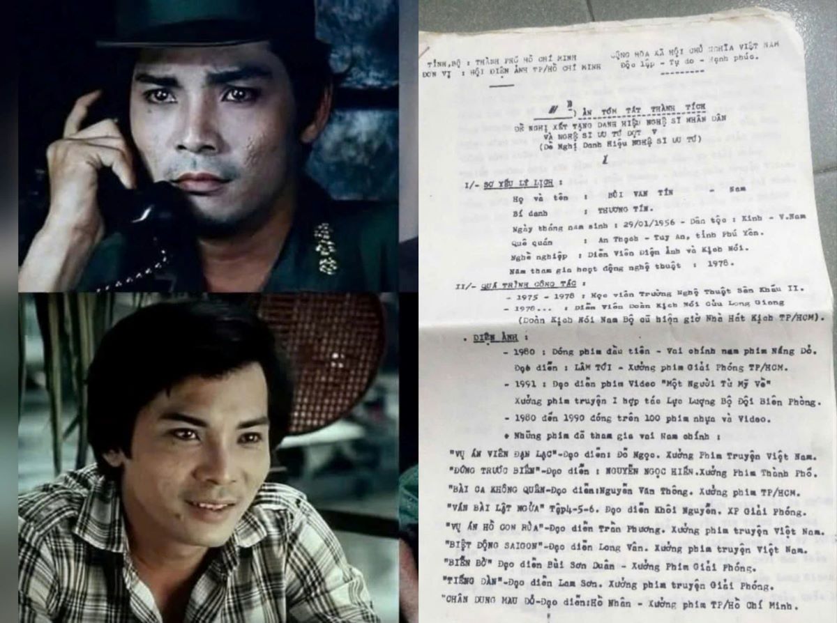Hồ sơ x&eacute;t tặng danh hiệu Nghệ sĩ Ưu t&uacute; của Thương T&iacute;n từ 1999 bất ngờ lộ diện sau hơn 25 năm