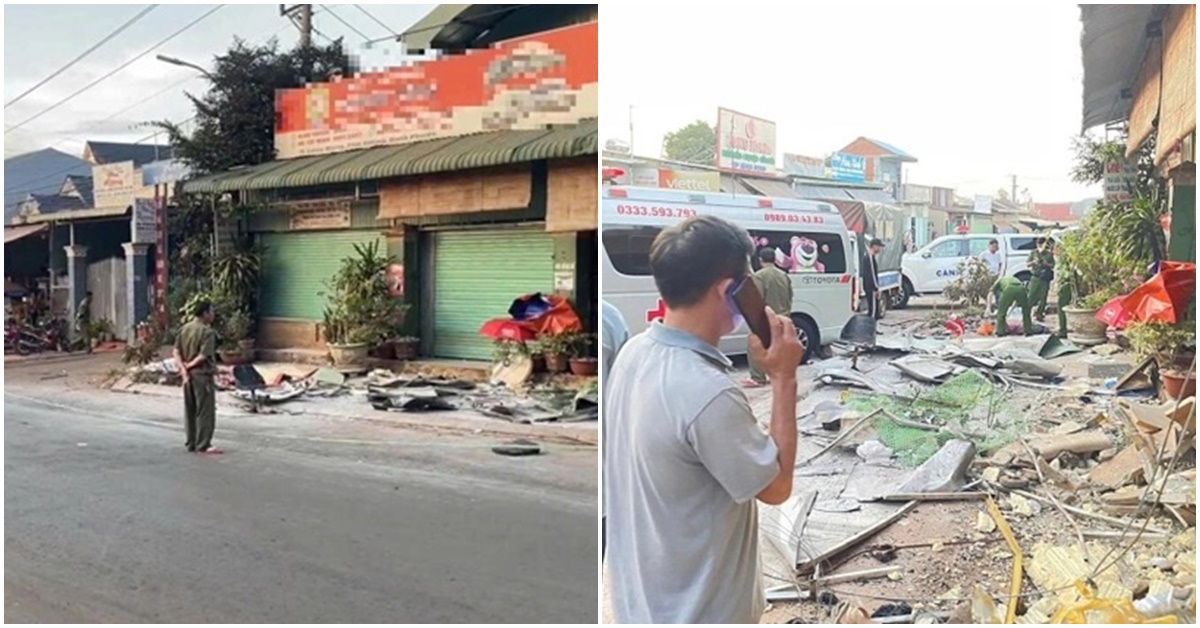 Hiện trường vụ chiếc xe lu đang dừng b&ecirc;n đường bất ngờ tr&ocirc;i tự do khiến 1 người tử vong