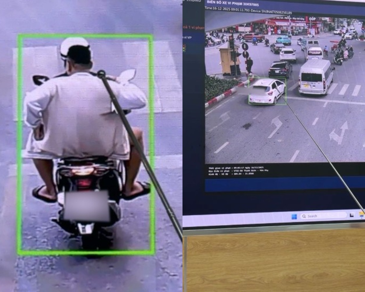 Trong 3 ng&agrave;y đầu vận h&agrave;nh camera AI, TP H&agrave; Nội ghi nhận gần 400 trường hợp vi phạm giao th&ocirc;ng