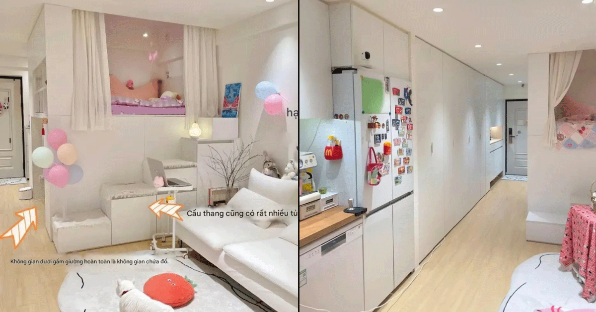 Căn nh&agrave; 18m2 của c&ocirc; g&aacute;i trẻ với thiết kế hiện đại, si&ecirc;u gọn khiến bất cứ ai nh&igrave;n thấy đều trầm trồ