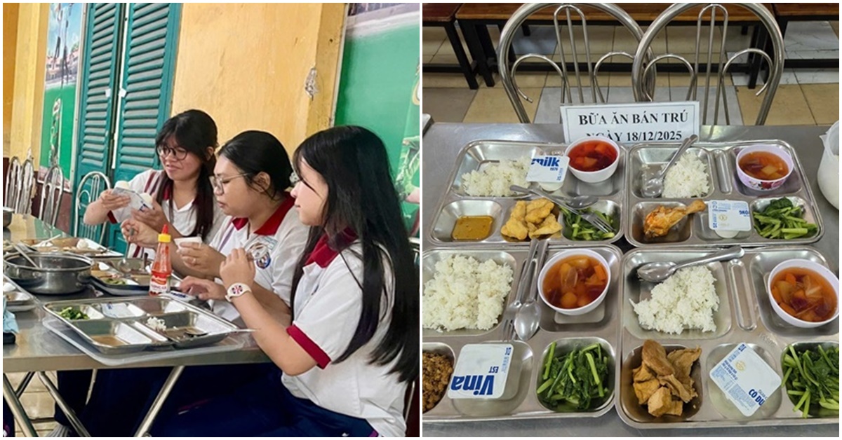 Học sinh trường THPT Trưng Vương n&oacute;i g&igrave; về suất ăn b&aacute;n tr&uacute; gần 40 ngh&igrave;n chỉ l&egrave;o t&egrave;o v&agrave;i vi&ecirc;n thịt?