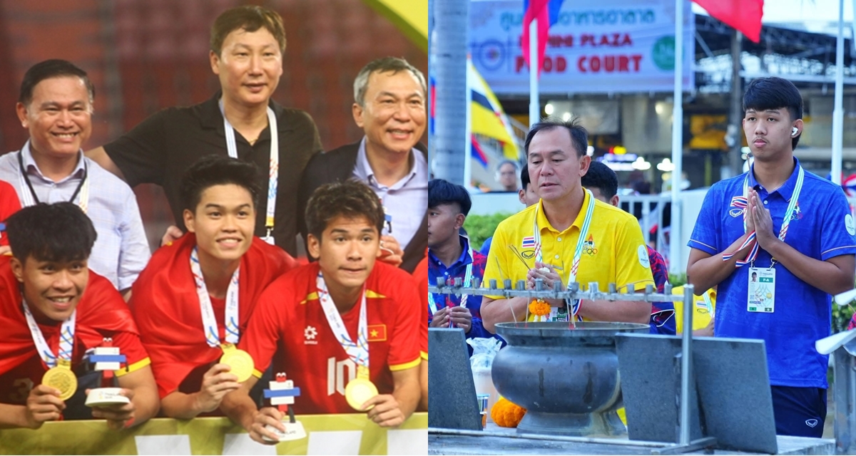 Điều t&acirc;m linh U22 Th&aacute;i Lan l&agrave;m trước khi bước v&agrave;o trận đấu với U22 Việt Nam, 1 chi tiết bị CĐM ch&ecirc; tr&aacute;ch