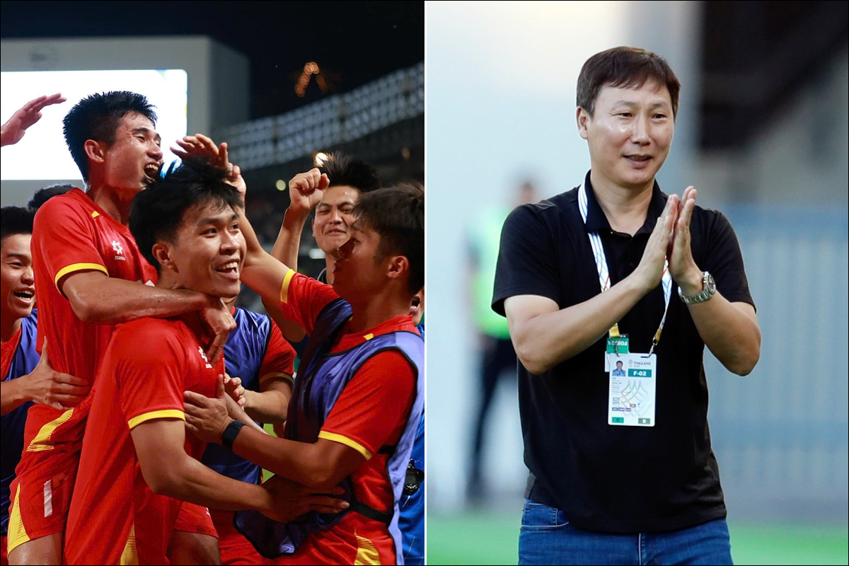 Trung Quốc \'b&agrave;ng ho&agrave;ng\' trước kỷ lục của U22 Việt Nam, HLV Kim Sang-sik được ca ngợi hết lời